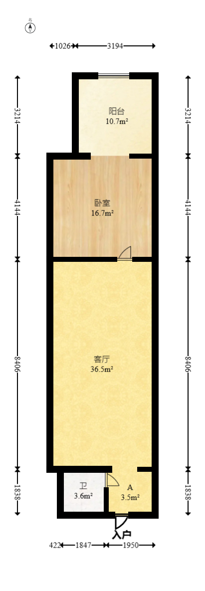 MOMA当代广场  2室1厅1卫   59.00万室内图1
