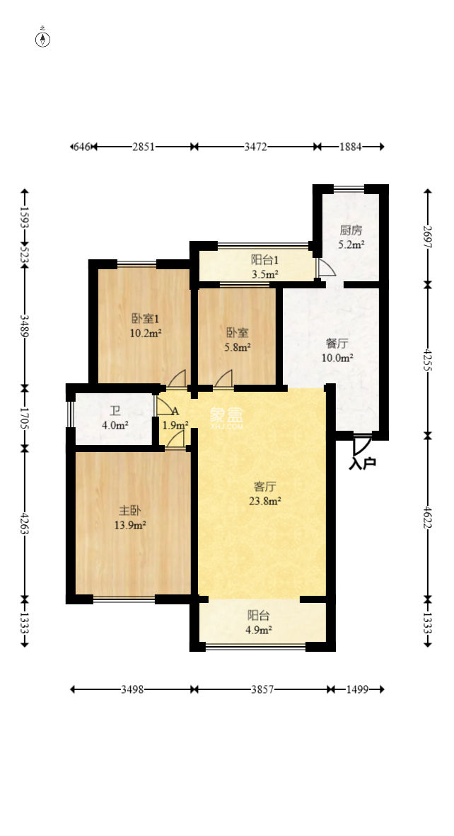 长丰星城  3室2厅1卫    53.0万