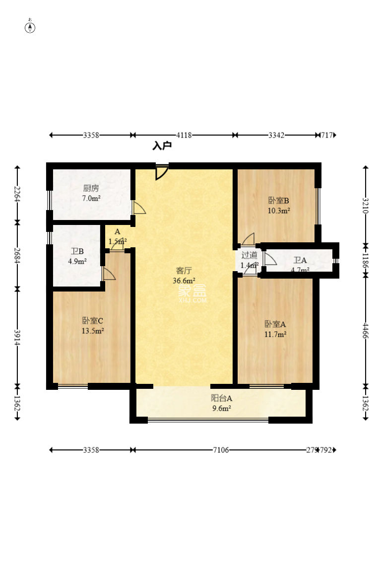 中建嘉和城凤凰台（中建瑞兴家园）  3室2厅2卫   109.00万