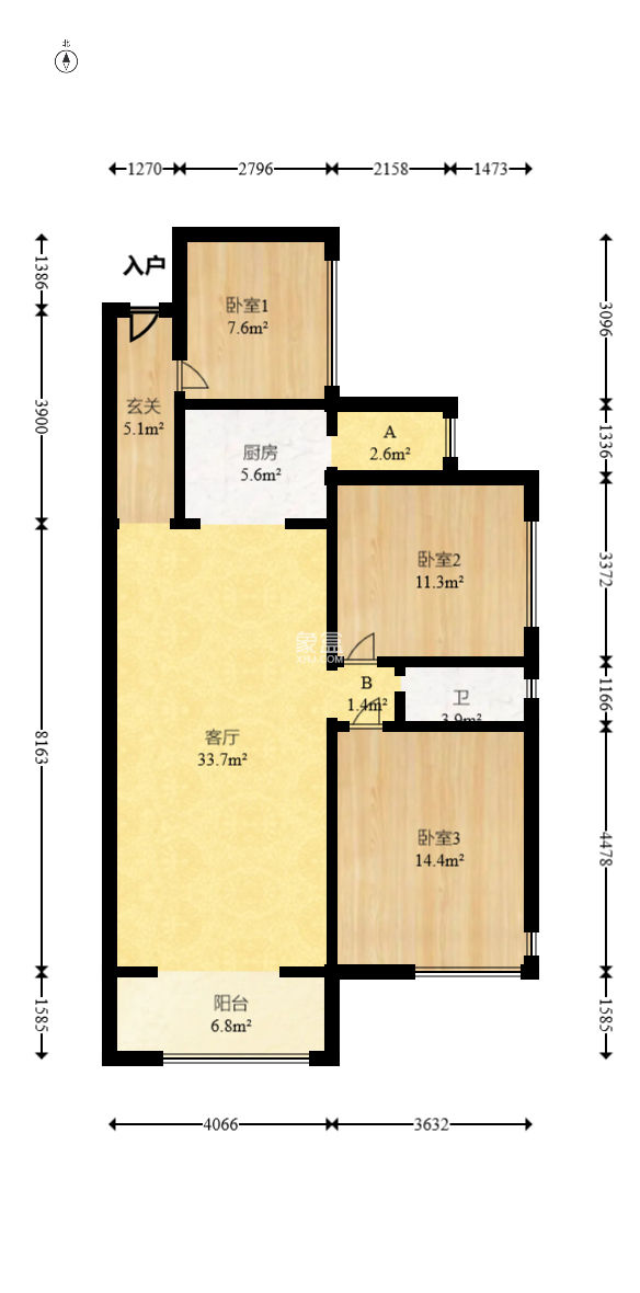 润和之悦（金泽园）  3室2厅1卫    70.0万