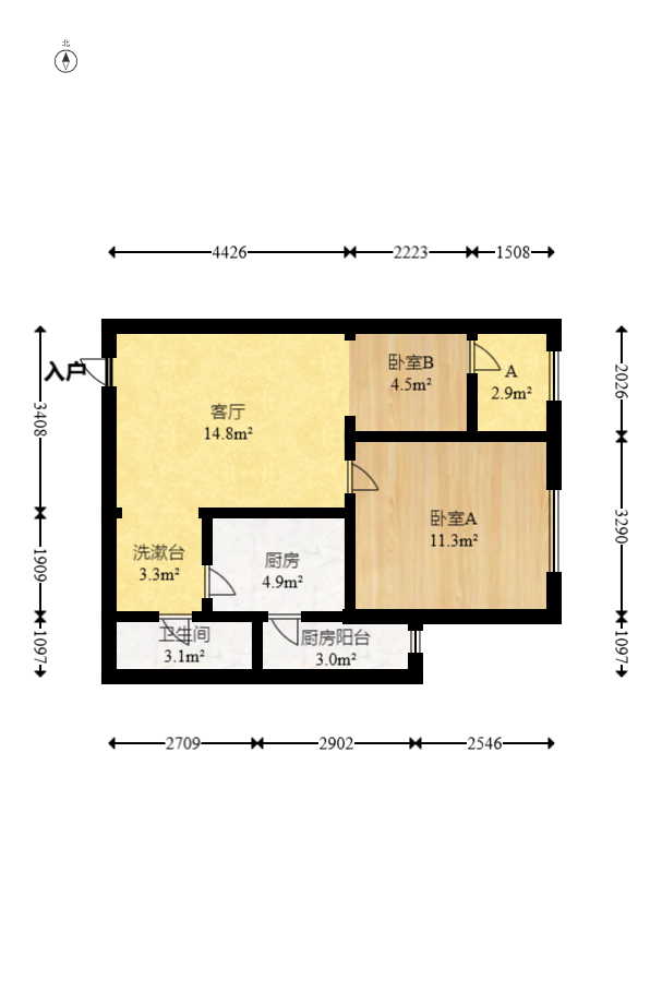 绿地公馆(绿地名邸) 1室1厅1卫 67.0万 绿地公馆(绿地名邸) 1室1厅1卫 67.0万户型图