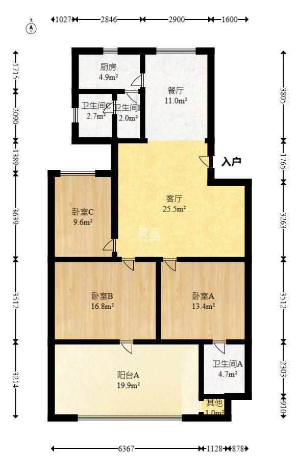 湘农桥社区  3室2厅2卫   148.00万