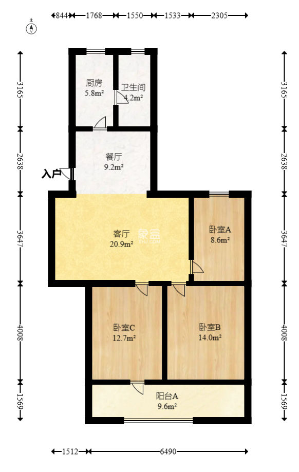 造紙廠宿舍  3室2廳1衛(wèi)   40.50萬(wàn)