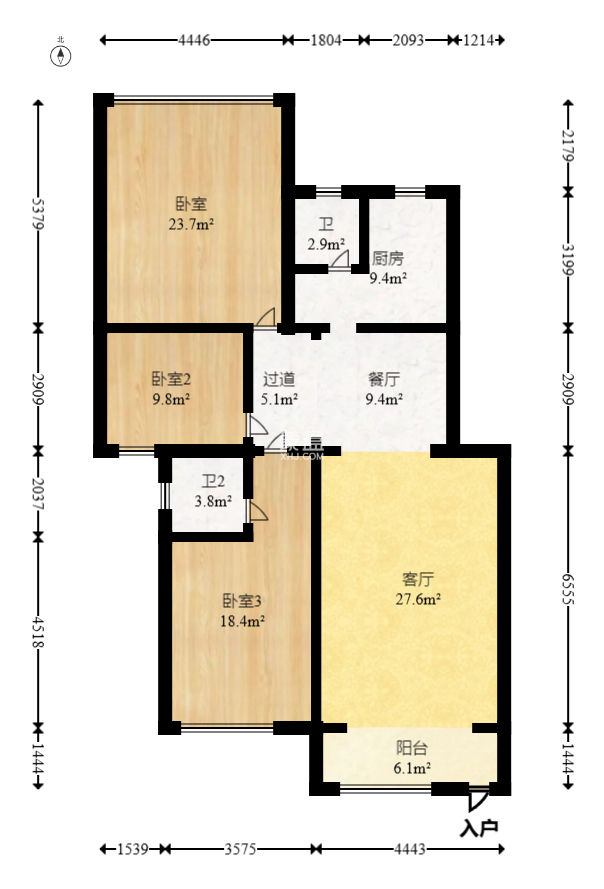 咸嘉新村嘉明苑  3室2厅2卫   99.50万