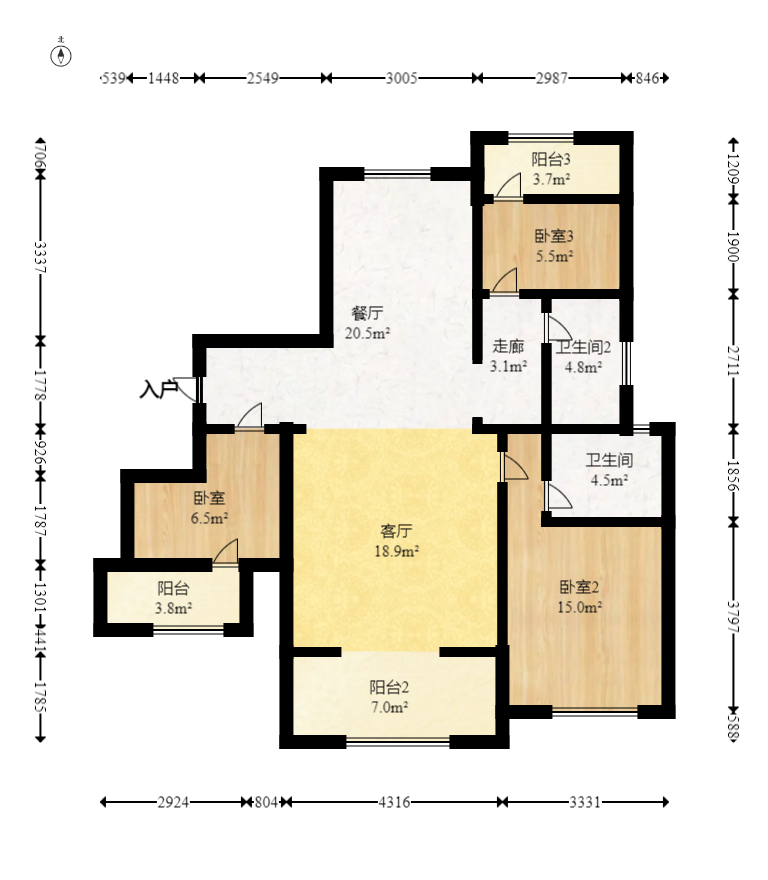 新城恒伟汇隽风华 1室0厅0卫 58.0万 新城恒伟汇隽风华 1室0厅0卫 58.0万户型图
