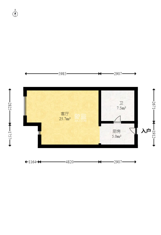 華遠(yuǎn)國際公寓  1室1廳1衛(wèi)   130.00萬