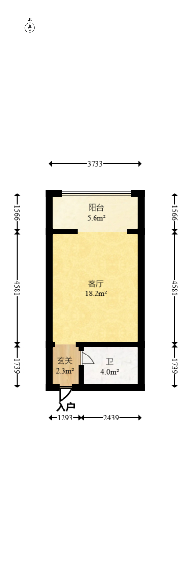 巢之恋  1室1厅1卫   24.00万室内图1