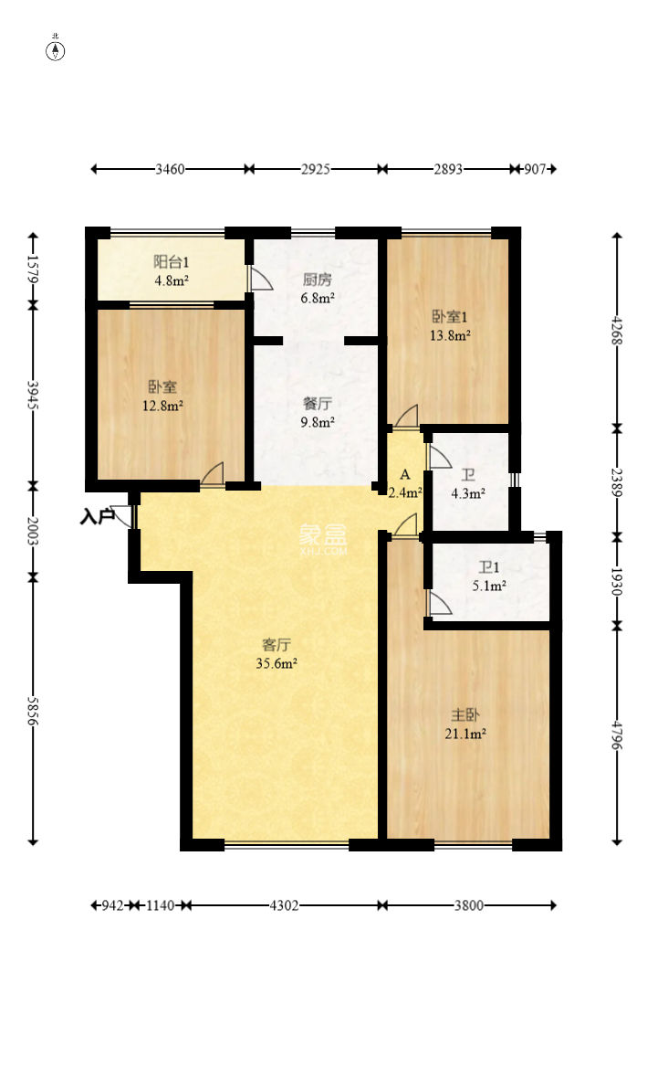 三一街区  3室2厅2卫   92.80万