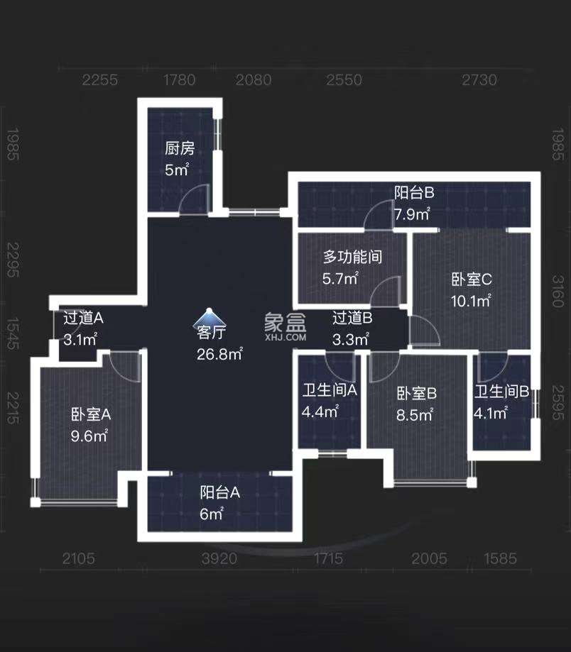 金轮津桥华府  4室2厅2卫    74.8万