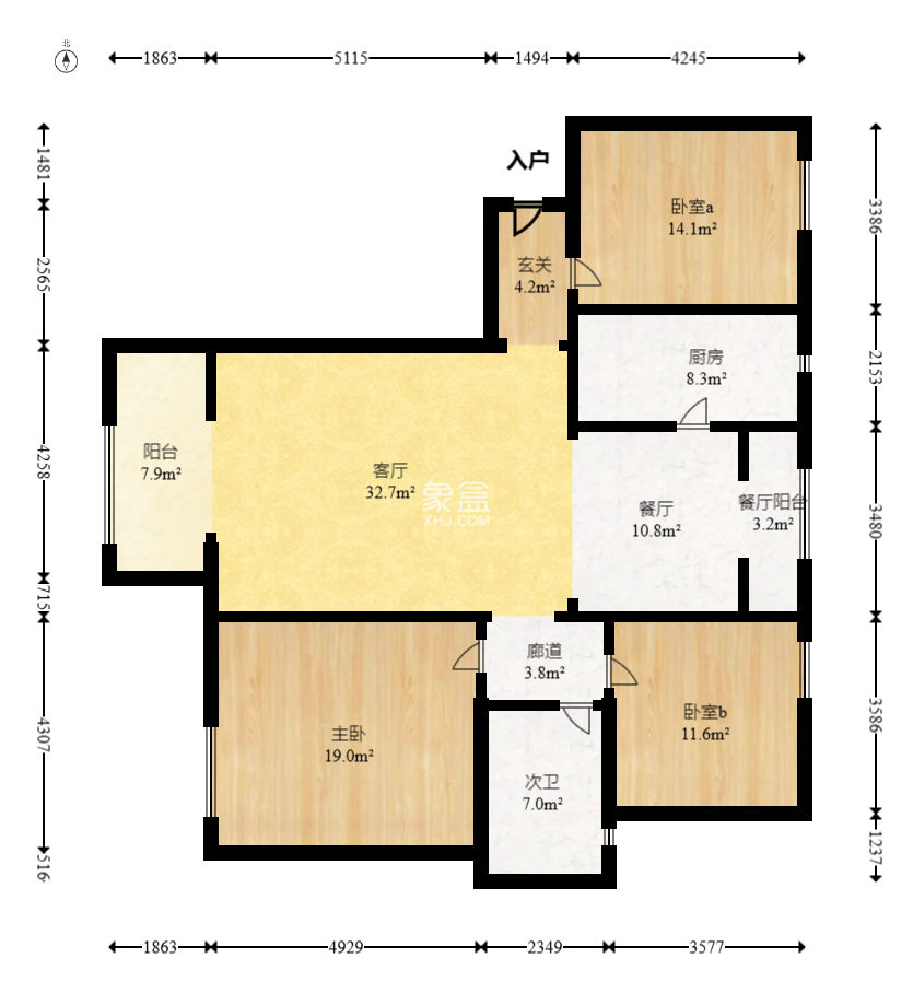 金地三千府（金地湖山樾、金地自在城）  3室2厅1卫    69.0万