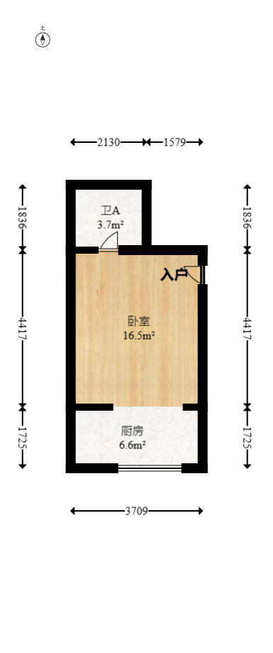 中天瑞景  3室2厅2卫   95.00万室内图1