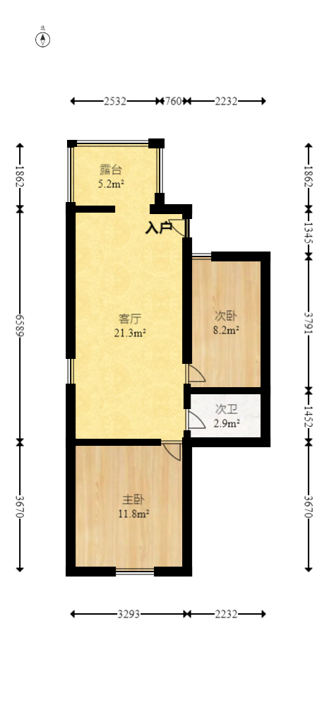 西城别院  1室1厅1卫   40.00万室内图1