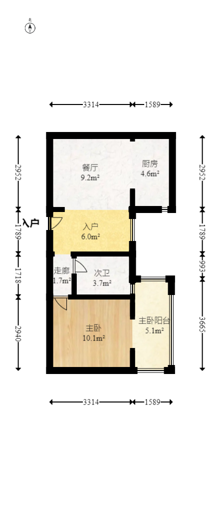 枫林雅郡  2室2厅1卫   138.00万室内图1