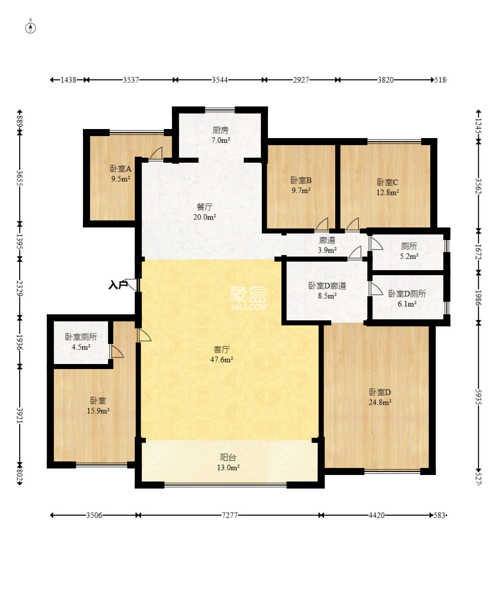 保利天汇  4室2厅2卫    298.0万