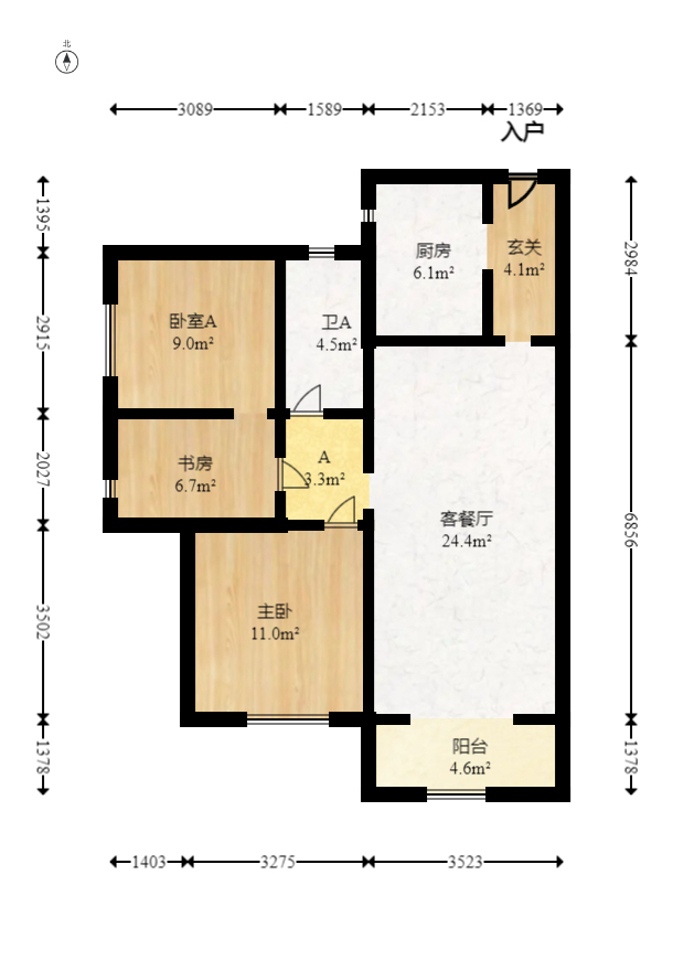 保利天禧D区  3室2厅1卫   158.00万室内图1