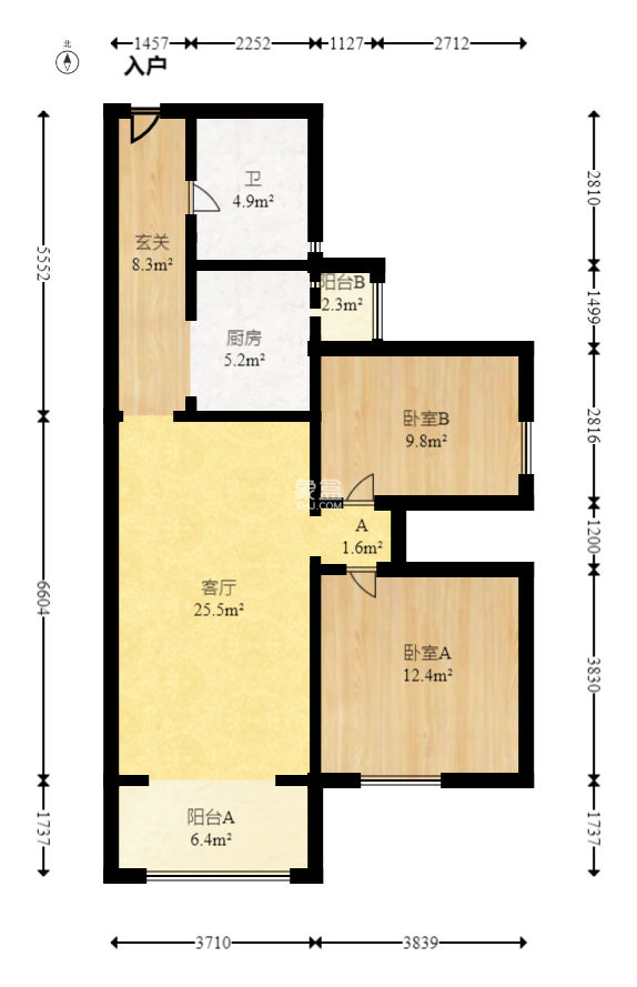 福泽园  2室2厅1卫   70.00万