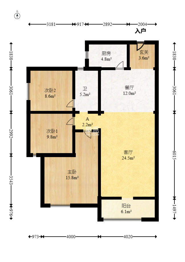 錦順宸樾府  3室2廳1衛(wèi)   98.00萬