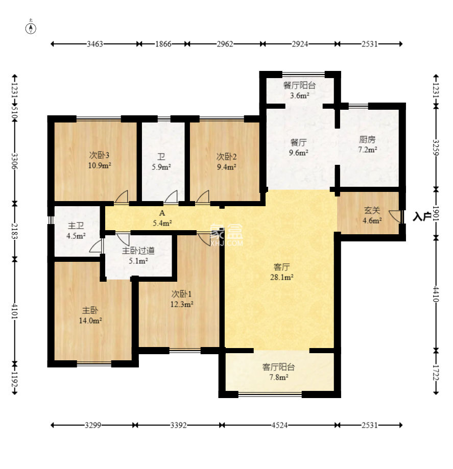 地铁中建江山玖樾  1室0厅0卫   158.00万