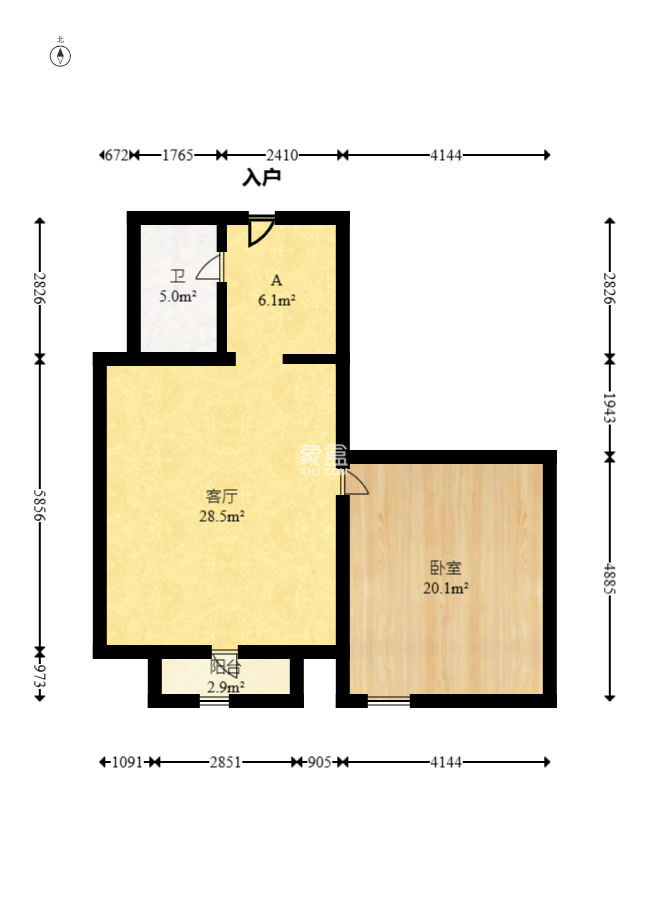 玛依拉山庄  2室1厅1卫   62.80万