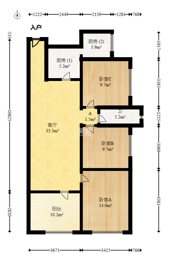 達(dá)美D6區(qū)  3室2廳1衛(wèi)   100.00萬(wàn)
