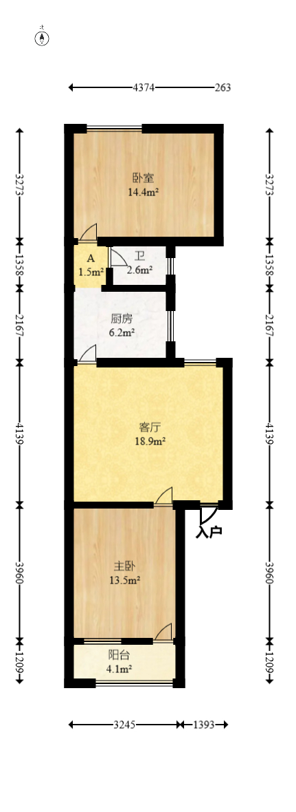 车站北路社区综合楼1栋  2室2厅1卫   32.00万室内图1