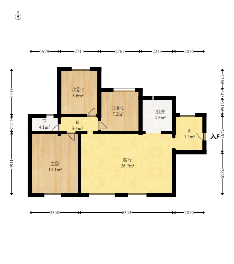 华润凤凰城一期 3室1厅1卫 50.0万 华润凤凰城一期 3室1厅1卫 50.0万户型图