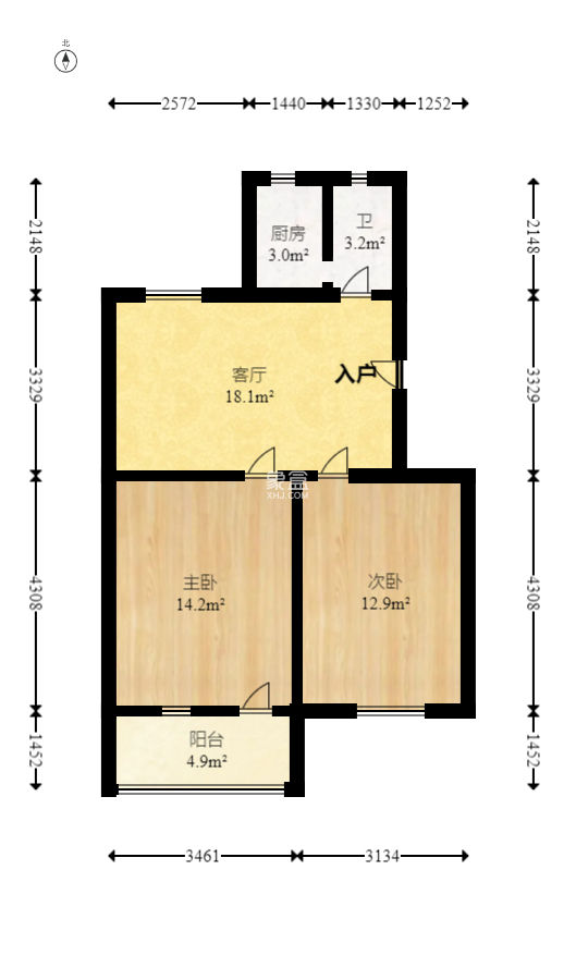 五水厂宿舍  2室1厅1卫   50.00万