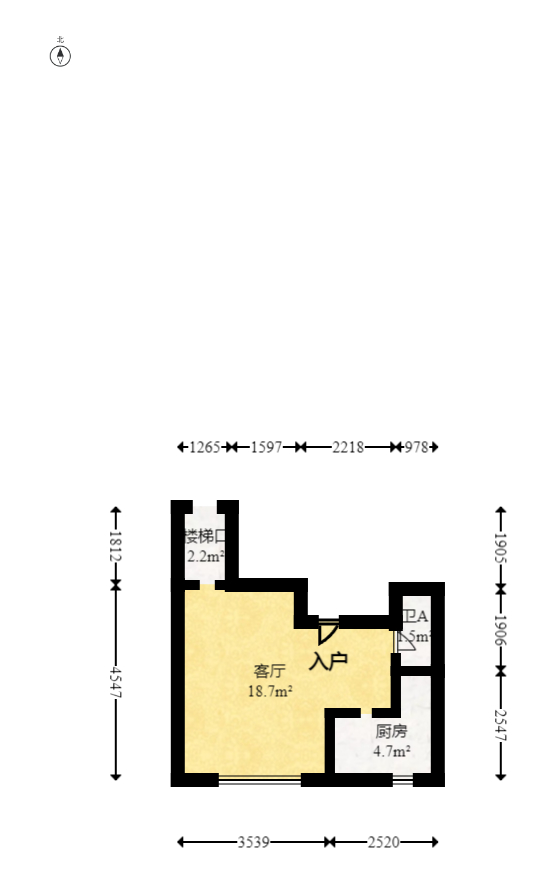 郡原广场 1室1厅1卫 55.0万 郡原广场 1室1厅1卫 55.0万户型图