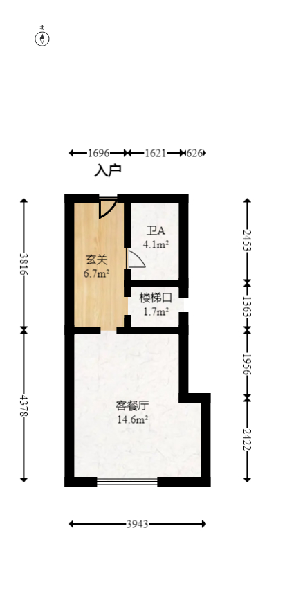 圆泰长沙印  2室1厅1卫   54.90万室内图1