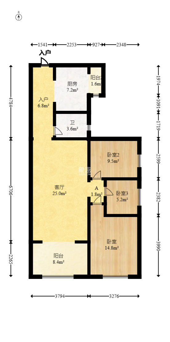 麓谷小镇  3室2厅1卫   71.00万