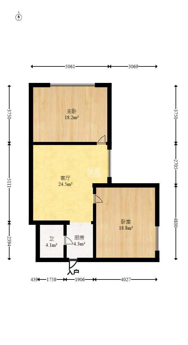 BOBO国际  2室1厅1卫   93.80万