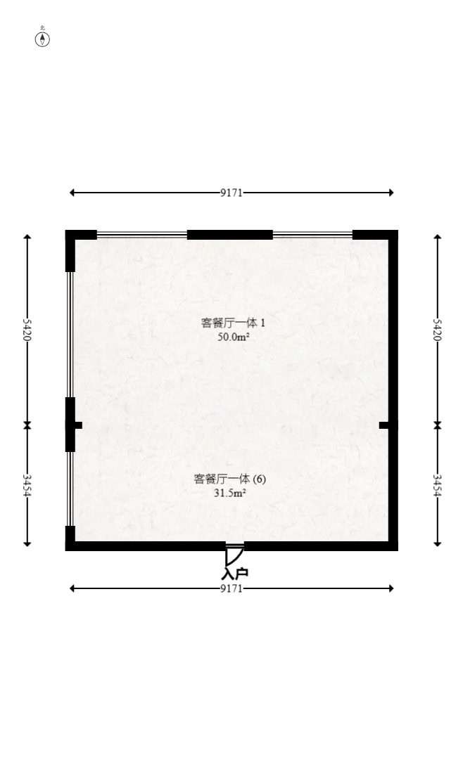京武浪琴山三期（京武中心）  2室2厅2卫   115.00万室内图1