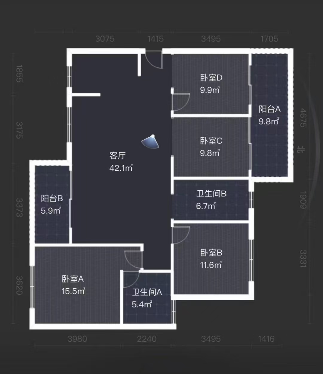 滨江花园  4室2厅2卫    69.98万