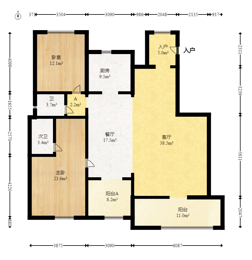 星湖湾一期洋房  5室2厅2卫    248.0万室内图1