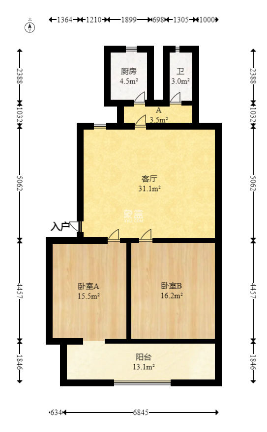 群芳园  2室2厅1卫    68.0万