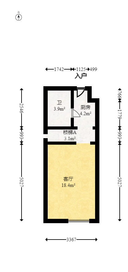 华远华时代  2室1厅1卫    58.0万