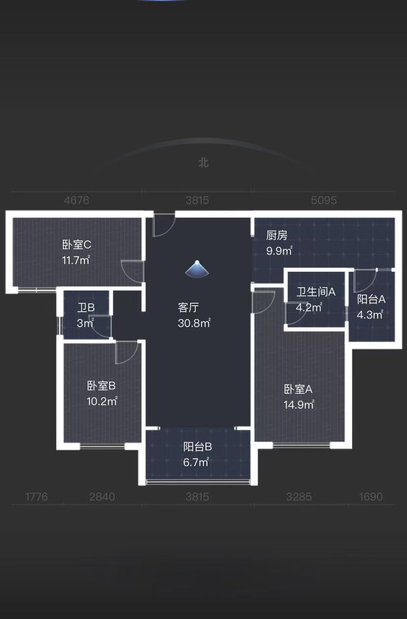中泰财富湘江 3室2厅2卫 68.0万 中泰财富湘江 3室2厅2卫 68.0万室内图