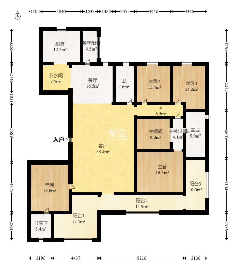 地铁中建江山玖樾  4室2厅2卫   275.00万