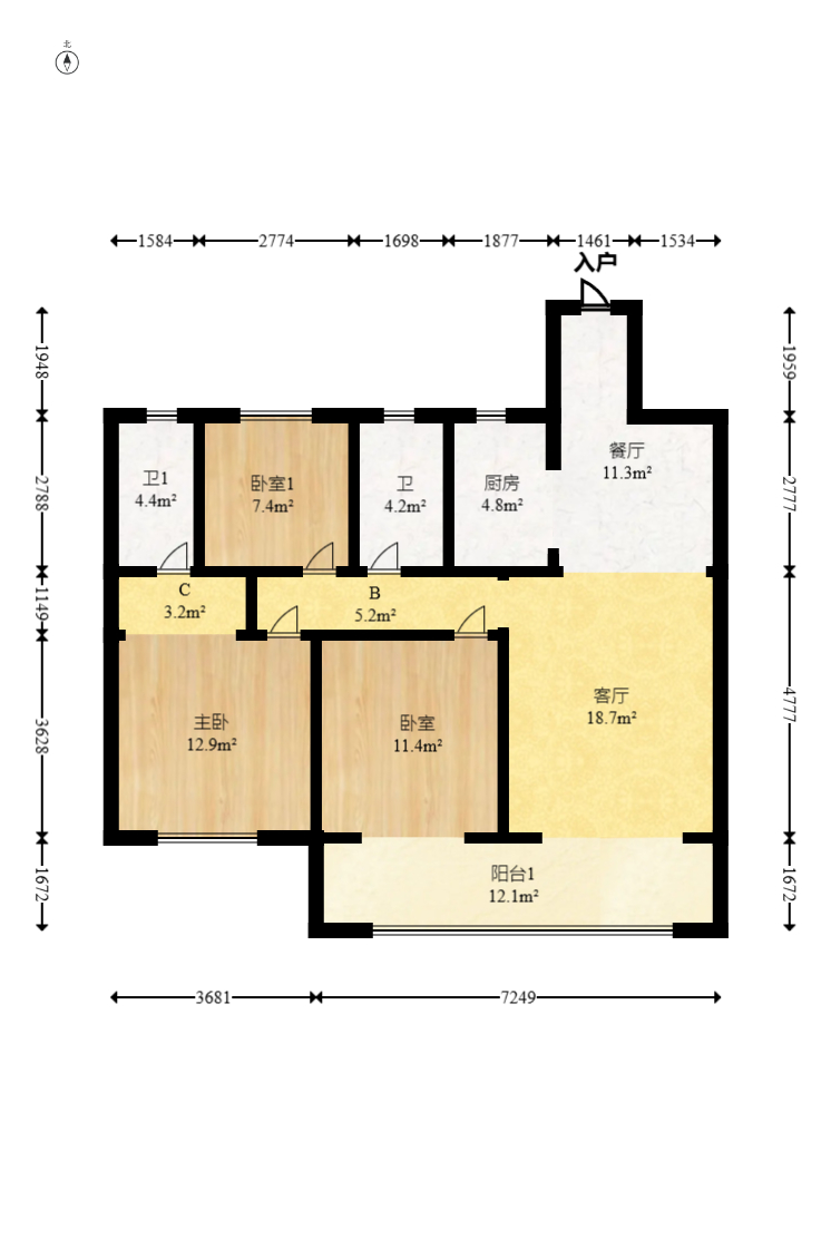 荣盛锦绣学府  1室0厅0卫    120.0万 荣盛锦绣学府  1室0厅0卫    120.0万户型图