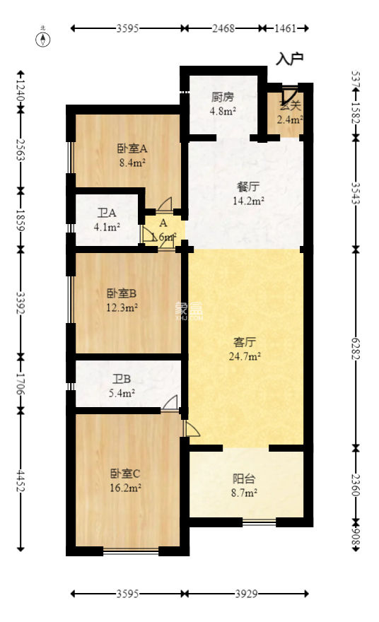 藏瓏湖上國際花園  3室2廳2衛(wèi)   110.00萬