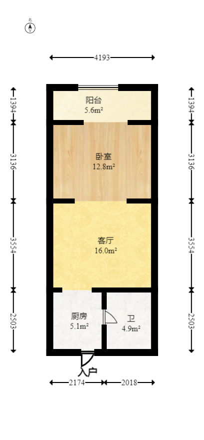 西子一间  1室1厅1卫   39.00万室内图1