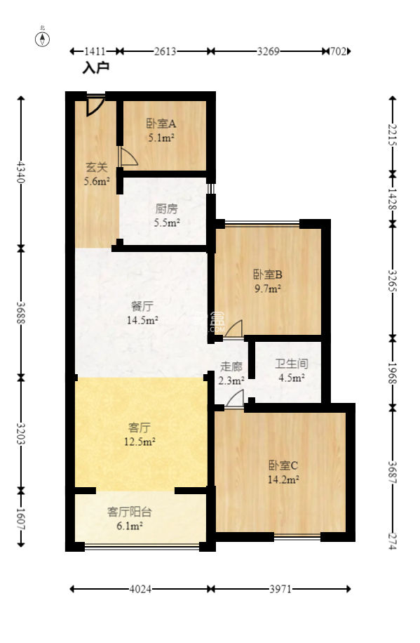 长城水郡  3室2厅1卫   80.00万