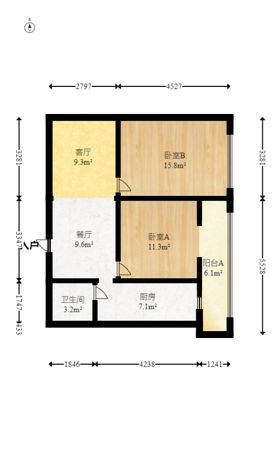 生活艺术城  2室2厅1卫    56.0万室内图1