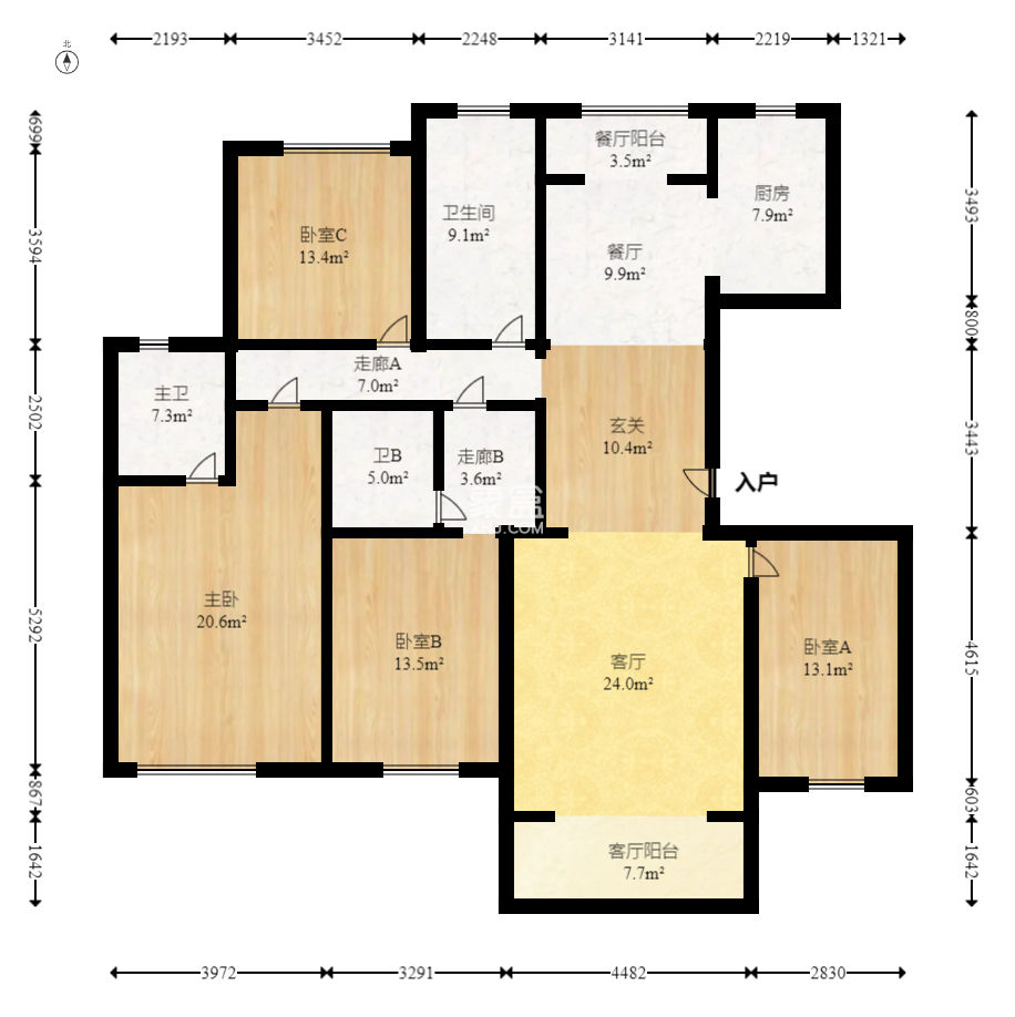 长沙美的梧桐庄园  4室2厅3卫    175.0万