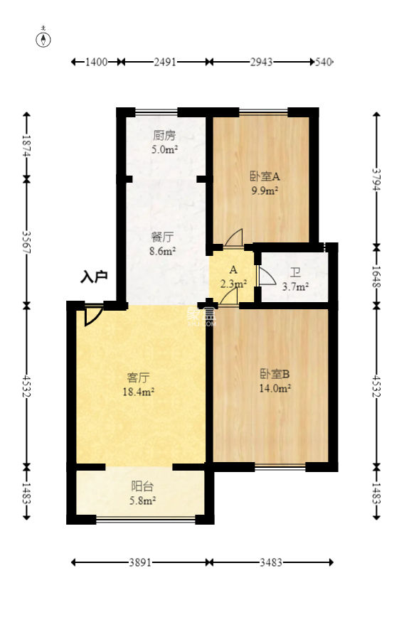 洪山家园  2室1厅1卫   37.80万