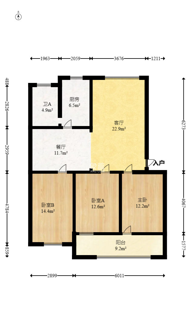 麓山外国语实验中学单位房  3室2厅1卫    105.0万