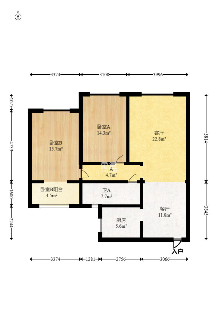 新诚小区  2室2厅1卫   65.00万
