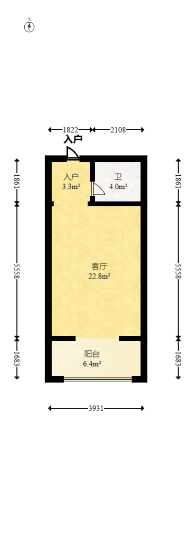 尚都花园城  1室1厅1卫   14.90万室内图1