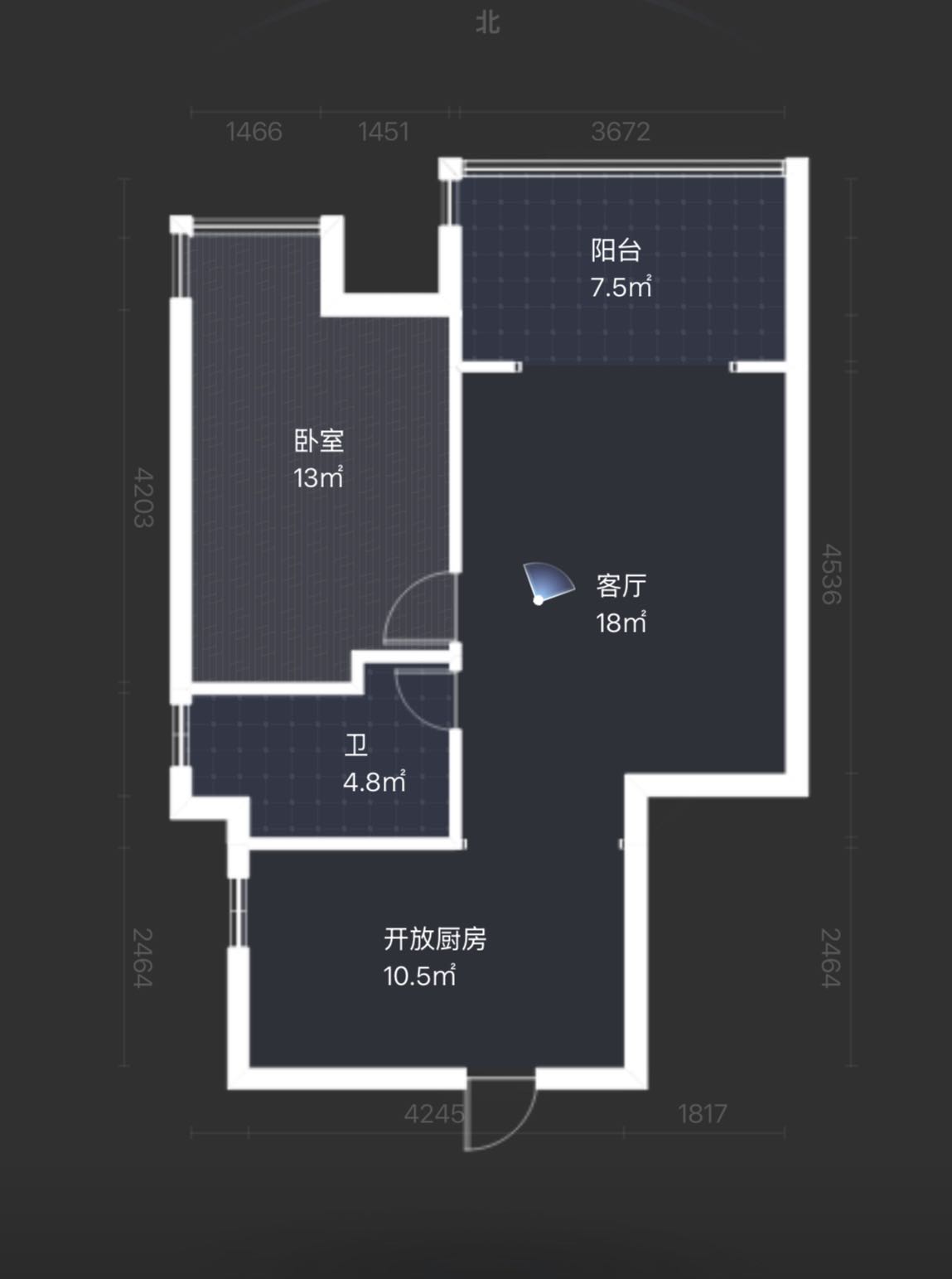 颐养公社阳光城  1室2厅1卫   83.00万室内图1