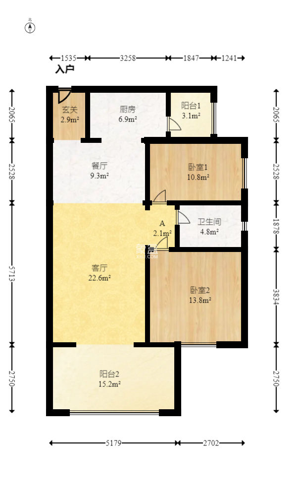 时代倾城三期  2室2厅1卫   62.00万